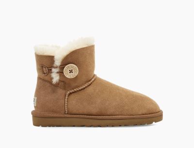 UGG Mini Bailey Button II Boots for Womens - Chestnut/Brown India
